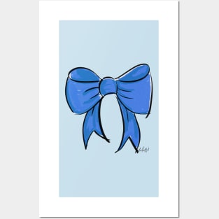 Blue Bow Posters and Art